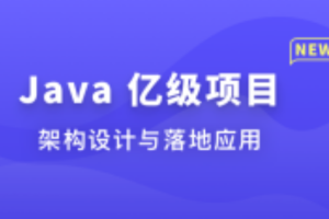 体系课-Java 亿级项目架构设计与落地应用（完结）