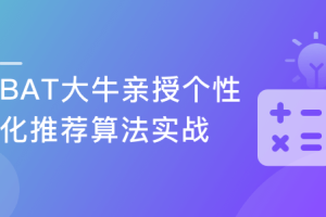 BAT大牛亲授 个性化推荐算法实战(完结）